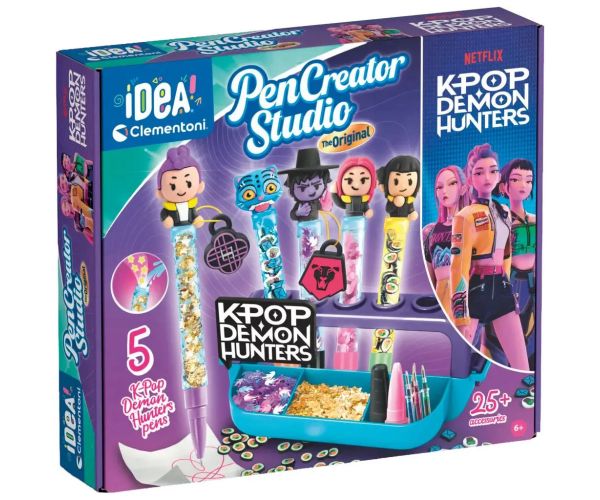 Idea! K-Pop Démonskí lovci: Kreatív výroba pier 5 pierkami – Clementoni