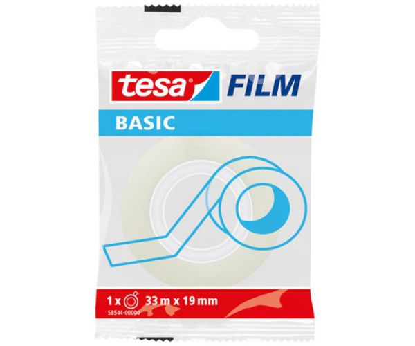 Ico: Tesa Basic priehľadná lepiaca páska 33 m x 19 mm