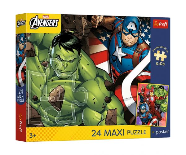 Marvel Avengers tím 24-dielny Maxi puzzle - Trefl