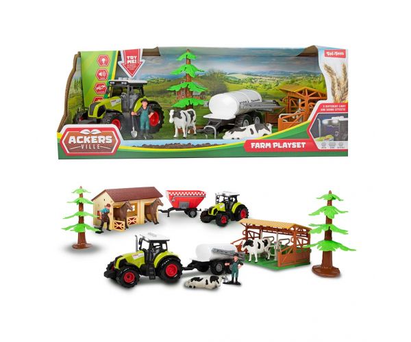 Farm istálló szett traktorral 7db-os szett