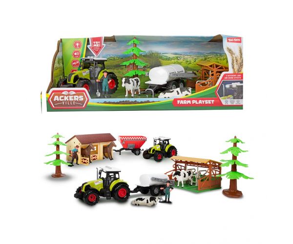 Farm istálló szett traktorral 7db-os szett