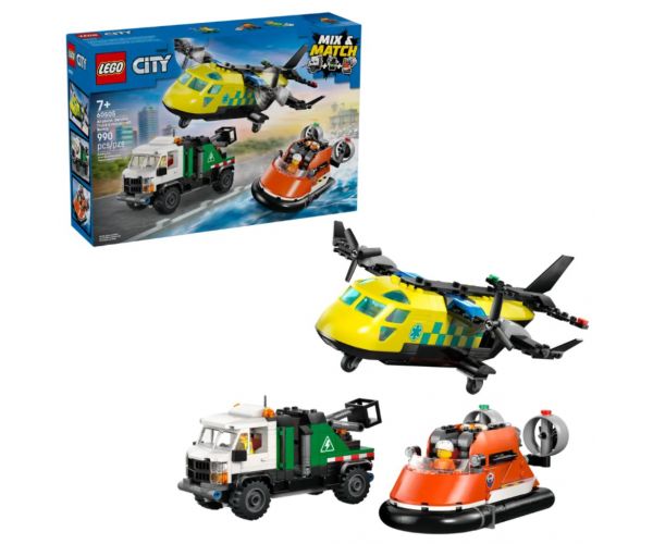LEGO® City: Lietadlo, zdvíhacie auto a vzduchový vznášajúci sa prostriedok remix (60505)