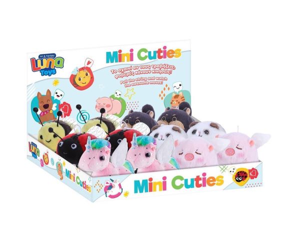 Luna: Mini Cuties zábavné, pohyblivé plyšové zvieratká v rôznych variantoch 1ks