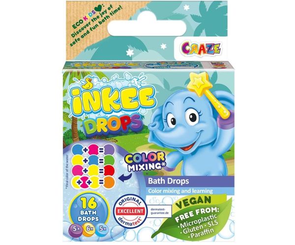 Craze Inkee: Vegán kúpeľová tableta, balenie 16 ks