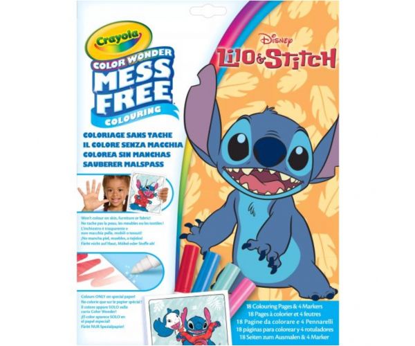 Crayola Color Wonder: Lilo & Stitch sada na vyfarbovanie bez škvŕn v mape