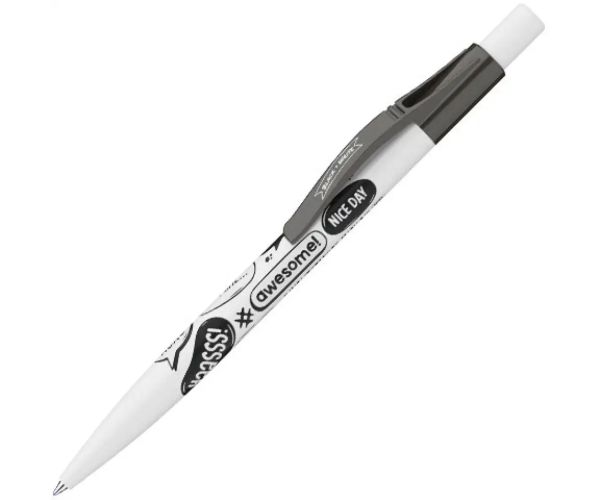 ICO: Black and Write biele guľôčkové pero 0,8mm