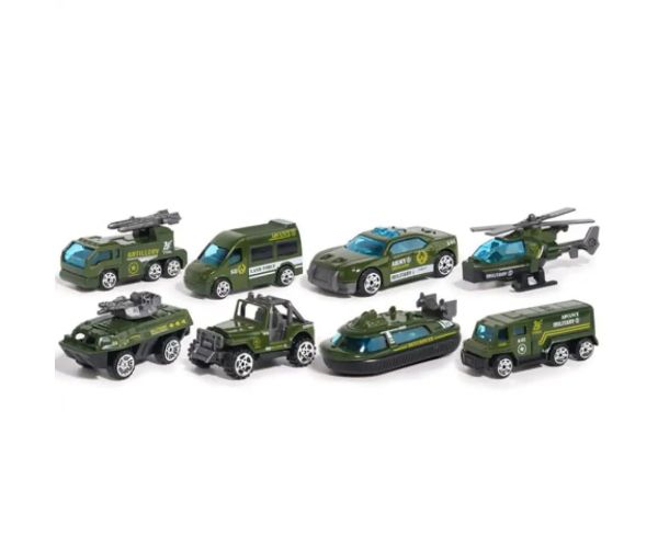 X-Military 8 dielny set vojenských autíčok