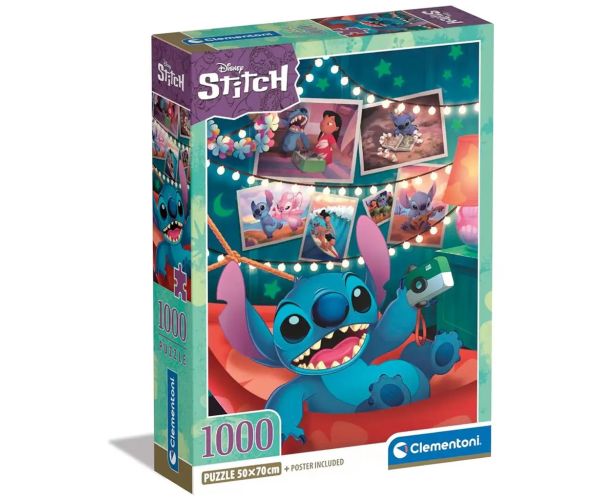 Vysokokvalitná kolekcia Disney Stitch 1000-dielne puzzle - Clementoni