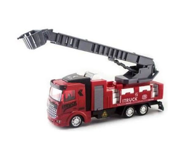 Zaťahovacie hasičské auto so zdvíhacím košom 20cm
