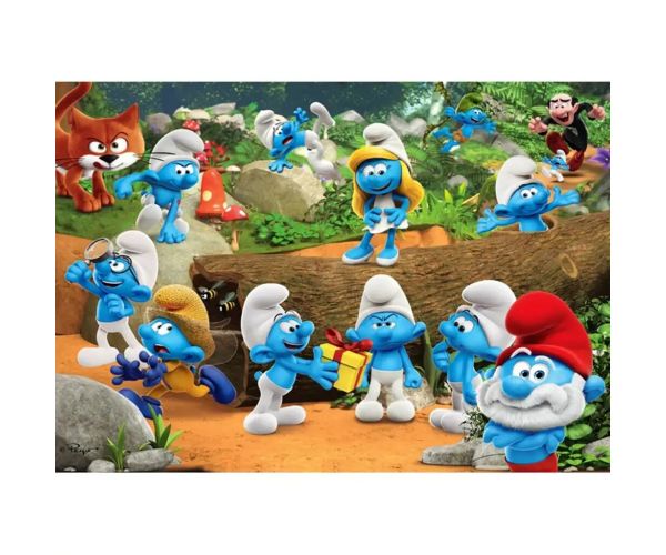 Hupikék trpaslíci lesná zábava 104ks supercolor puzzle - Clementoni