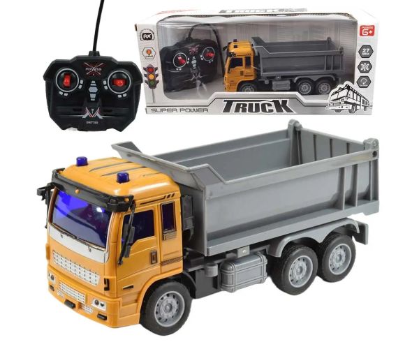 Stavebné nákladné auto so svetelnými efektmi na diaľkové ovládanie 27MHz 20cm 1ks rôzne varianty