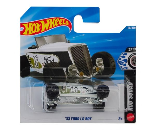 Hot Wheels: 33 Ford Lo Boy biely autíčko 1/64 - Mattel