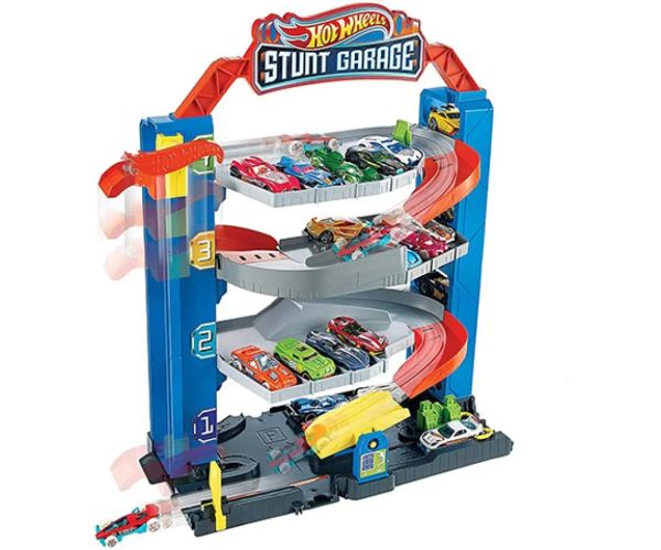 Hot Wheels Kaskadérska garáž dráha s autíčkom - Mattel
