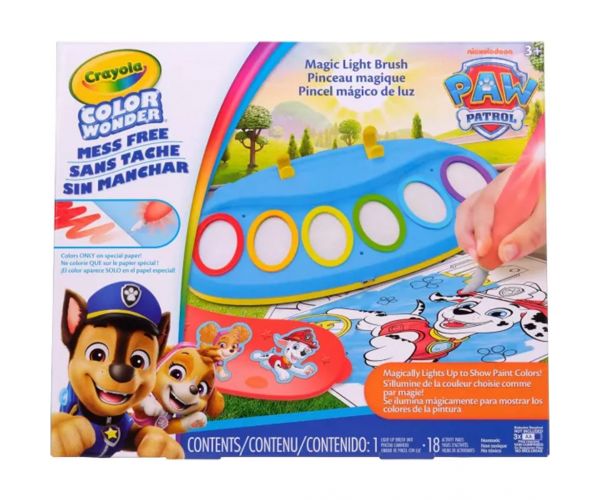 Crayola: Color Wonder Čarovný maliarsky set s osvetleným štetcom - Tlapková Patrola