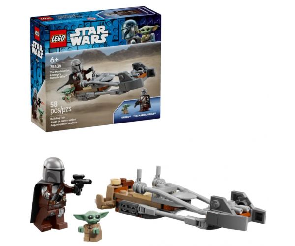 LEGO® Star Wars™: Speeder bike Mandaloriana a Grogu (75436)