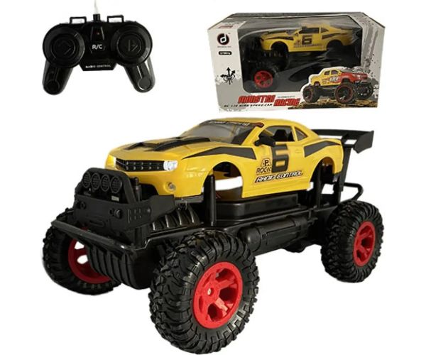 RC Off-Road diaľkovo ovládané žlté Camaro s osvetlením 27 MHz 29cm 1/14 mierka