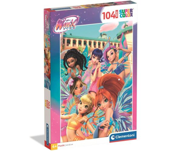 Winx Club tím 104-dielny maxi puzzle - Clementoni