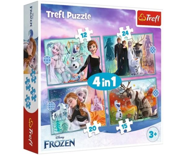 Ľadové kráľovstvo 2. 4 v 1 puzzle set - Trefl