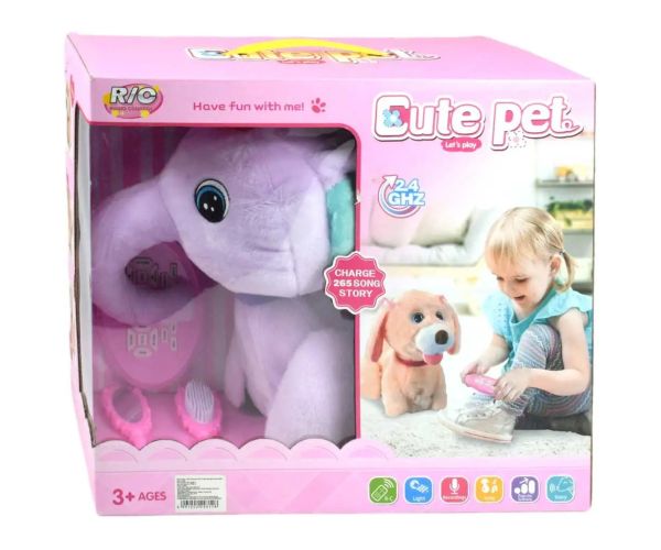 RC Cute Pet: Interaktívny plyšový slon na diaľkové ovládanie s príslušenstvom 2.4GHz 40cm