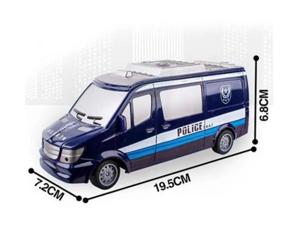 RC SWAT policajný mikrobus na diaľkové ovládanie so svetlom 27MHz 1/32 25cm