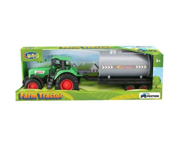 Cisternový traktor so zotrvačníkom a prívesom