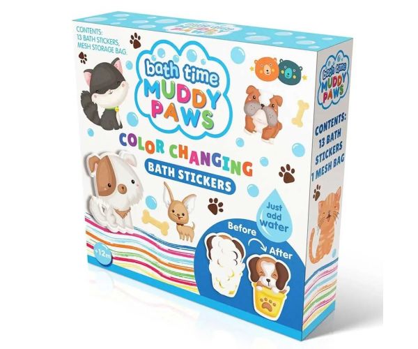 Buddy&Barney: Sada na lepenie na dlaždice meniace farbu - Blatisté labky
