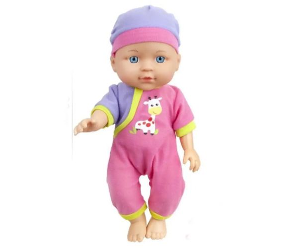 Bábika v pyžame s jedálenskou stoličkou a doplnkami 29cm