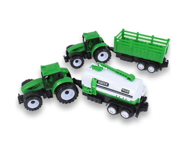 Farm Truck: Dvojdielny zelený set, traktor s prívesom