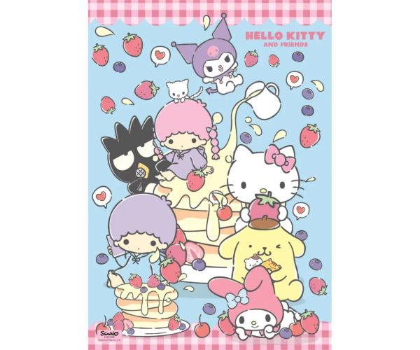 Hello Kitty a priatelia Sladké dobroty 1000 ks puzzle – Clementoni