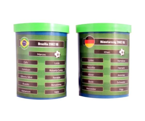 Zahrajte si znovu finále MS 2002! Brazília-nemecko gombíkový futbalový set s darčekovým tímom