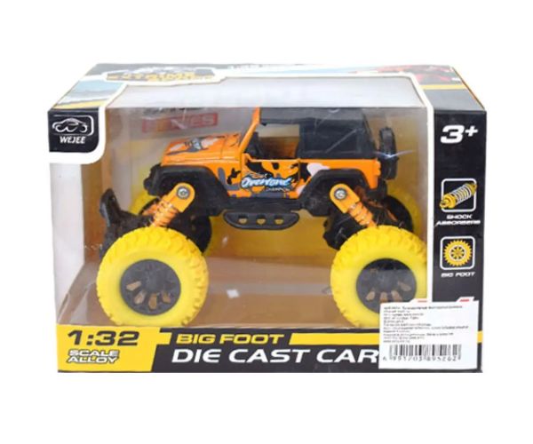 Off-Road naťahovacie červené terénne vozidlo 1/32
