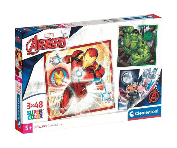 Mstitelia 3x48 dielov puzzle - Supercolor Clementoni