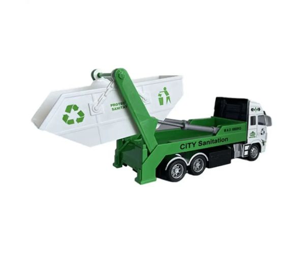 RC auto na prepravu odpadu alebo kontajnerov na diaľkové ovládanie so svetlom 27MHz 1/36 20cm v dvoc