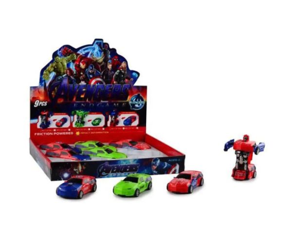 Transformovateľné auto s osvetlením Avengers v rôznych variantoch 1ks