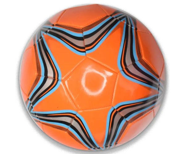 Futbalová lopta z umelej kože s hviezdičkovým vzorom 22 cm - rôzne verzie