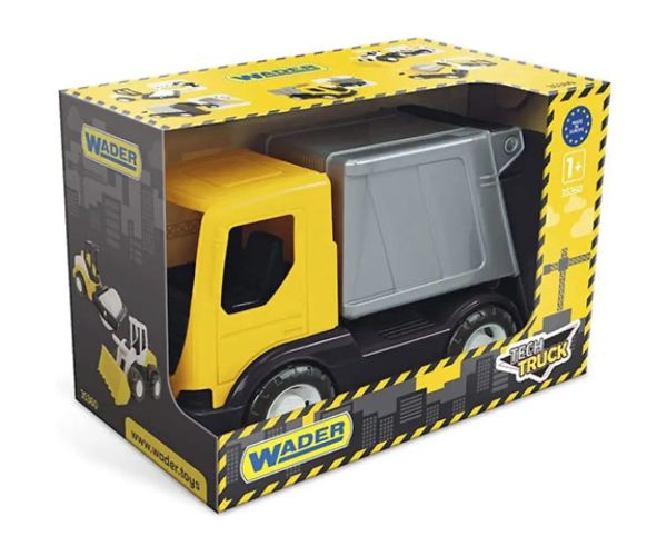 Tech Truck žlté smetiarske vozidlo 26 cm - Wader