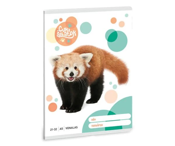 Ars Una: Milá červená panda linajkový zošit A/5 21-32