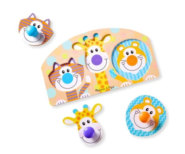 Safari drevená skladačka s úchytkami  - Melissa & Doug