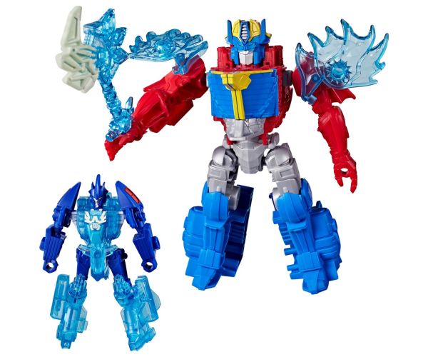 Transformers Cyberworld: Hrdinovia otvoreného mora Energonová vlna Optimus Prime a Mirage robotické figúrky - Hasbro