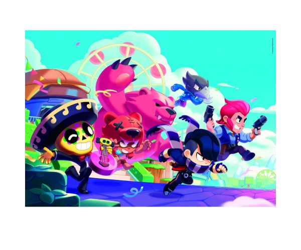 Brawl Stars Superhrdinovia v akcii 180 ks puzzle s nálepkou – Clementoni