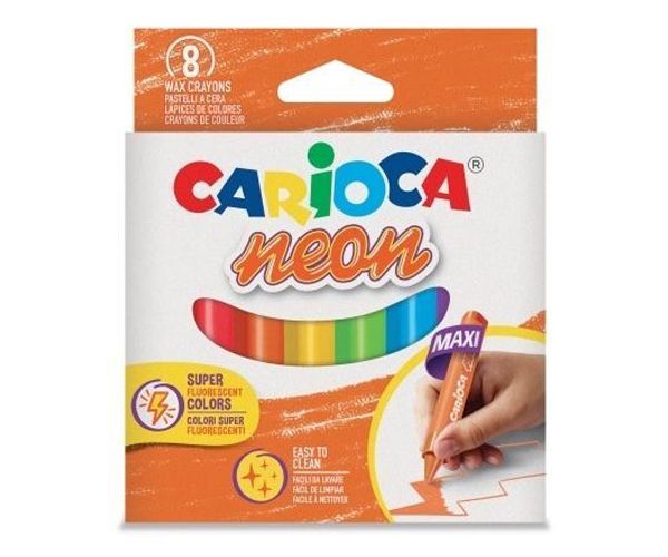 Maxi háromszögletes neon zsírkréta szett 8db-os - Carioca
