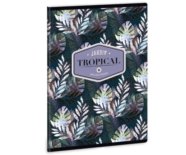 Ars Una: Floral Palm Leaf štvorcový zošit A/5 40 listov