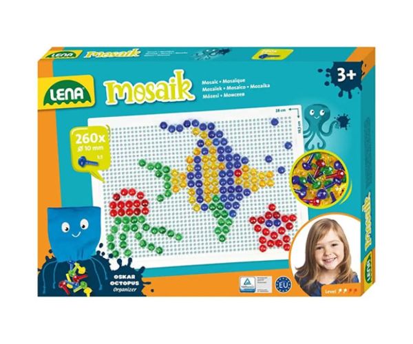 LENA: Mosaik Transparentný kreatívny set 10mm 260ks