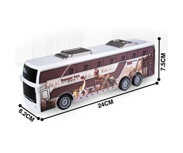 RC  Jurassic City Autobus na diaľkové ovládanie so svetlom 27MHz 1/32  25cm