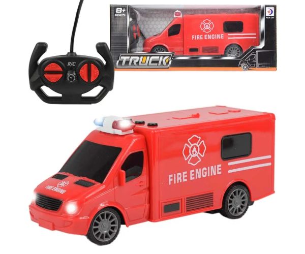 Hasičské nákladné auto na diaľkové ovládanie, so svetlom a zvukom 1/24
