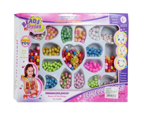 Beads Series: Set na výrobu šperkov 500+ farebných perál