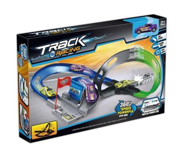 Track Racing pretekárska dráha so slučkovou zákrutou a autíčkom