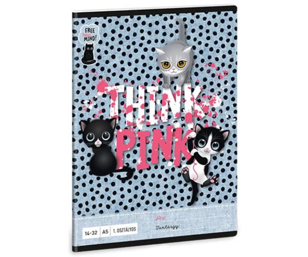 Ars Una: Think-Pink linajkový zošit pre 1.ročník A/5 14-32