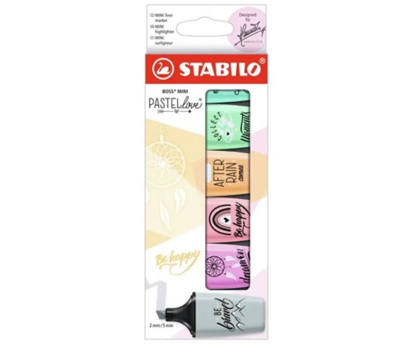 Stabilo: Boss Mini Pastellove 6 dielny set zvýrazňovačov