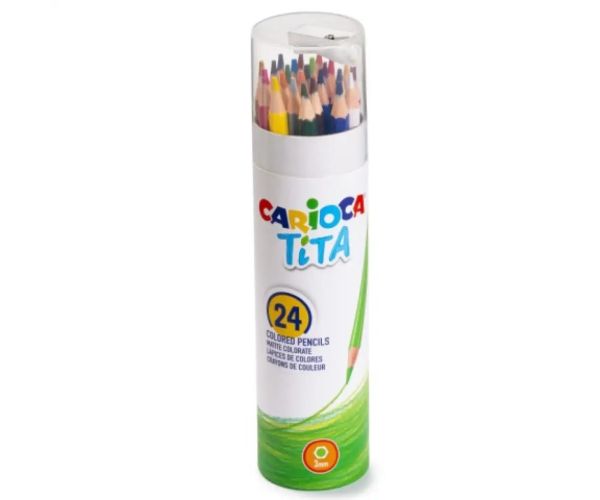 Tita 24 dielny set farebných ceruziek vo valcovitom puzdre - Carioca